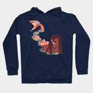 koi fish mermaid swim Hoodie